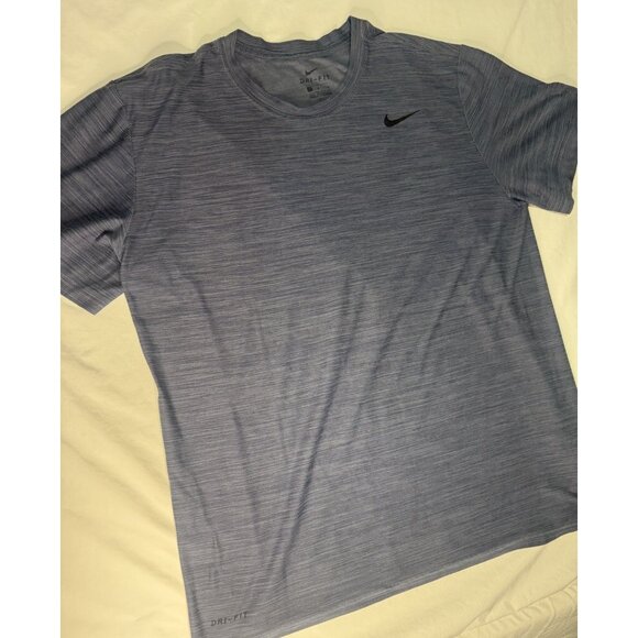 Nike Dri Fit Tee Mens LARGE Slate Grey Short Sleeve Shirt L - Picture 5 of 9